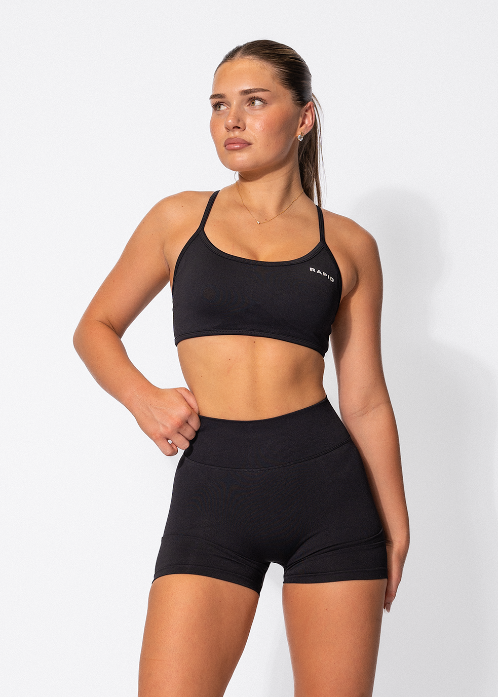 VIBRANCE SPORTS BRA- LIQOURICE