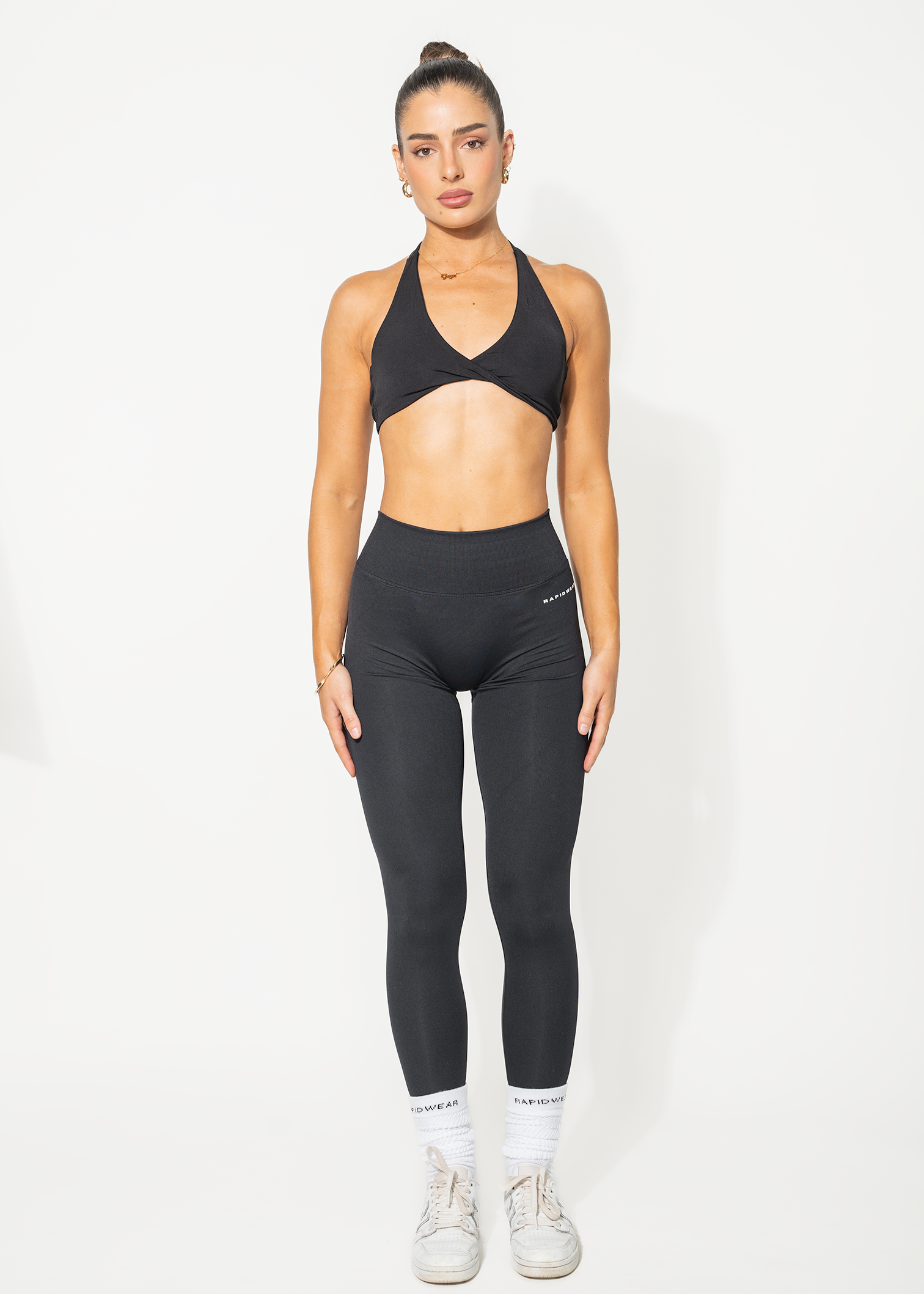V SCULPT SCRUNCH LEGGINGS - BLACK