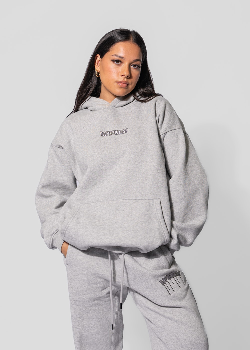 UNISEX DRIP HOODIE -GREY