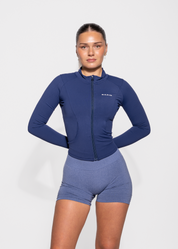 SCULPT ZIP UP JACKET - NAVY BLUE
