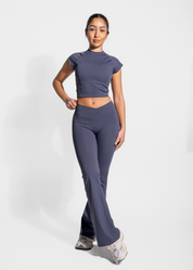FAYE FLARE LEGGINGS - NAVY