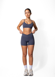 FAYE V CUT SHORTS- NAVY