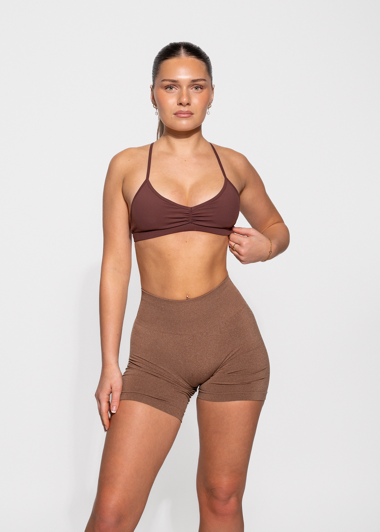 MINIMAL SPORTS BRA - BROWN