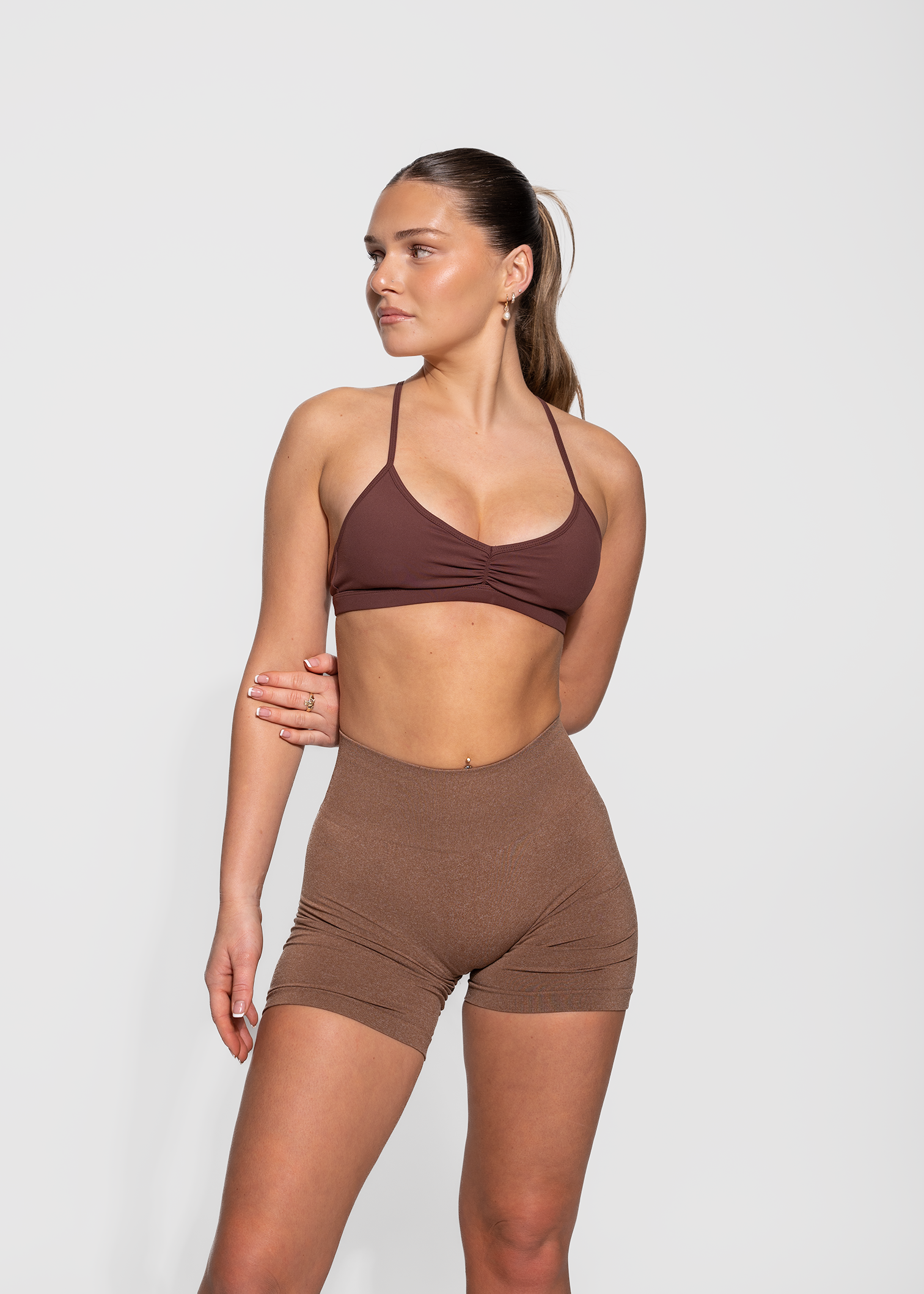 MINIMAL SPORTS BRA - BROWN