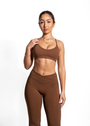 FAYE SPORTS BRA- BROWN