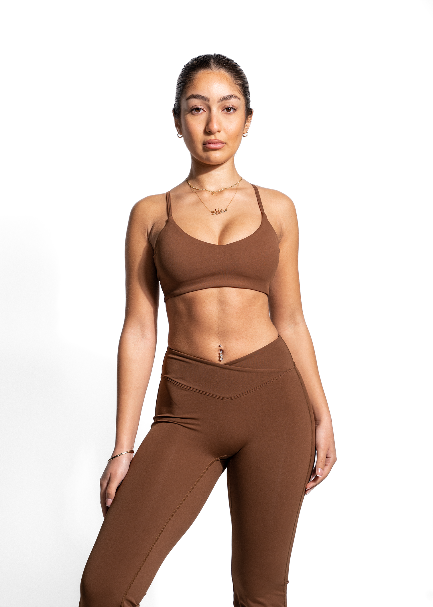 FAYE SPORTS BRA- BROWN