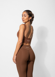 FAYE OPEN BACK TOP- BROWN