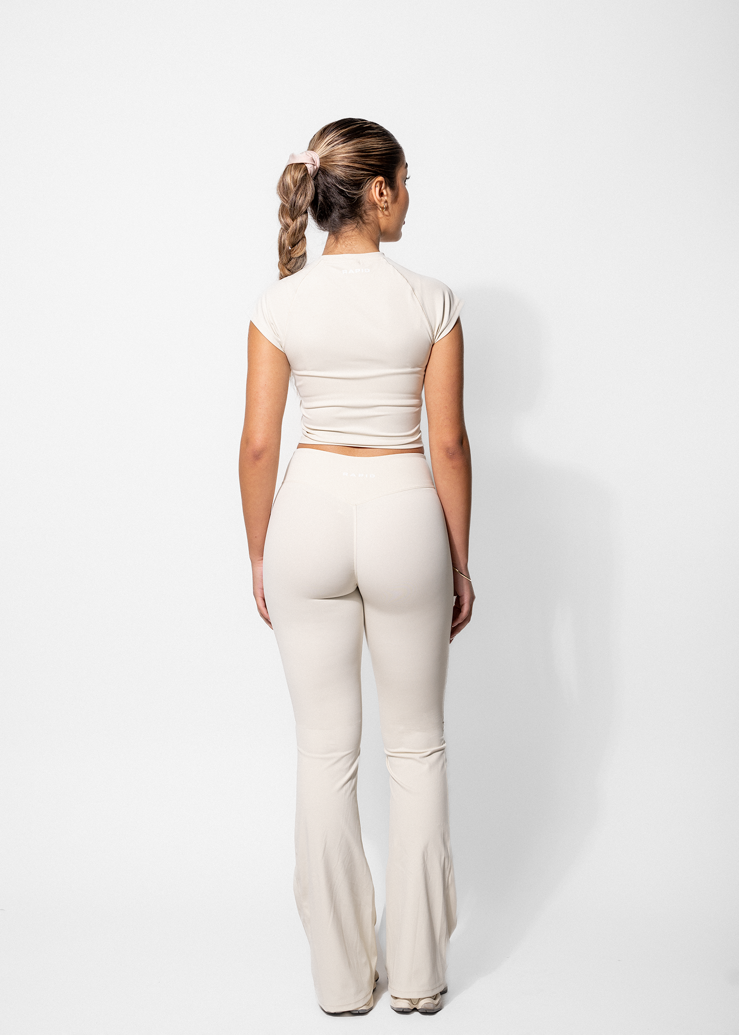FAYE FLARE LEGGINGS - CREAM