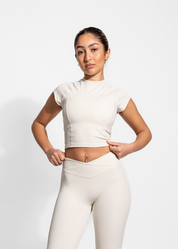 FAYE FITTED T- CREAM