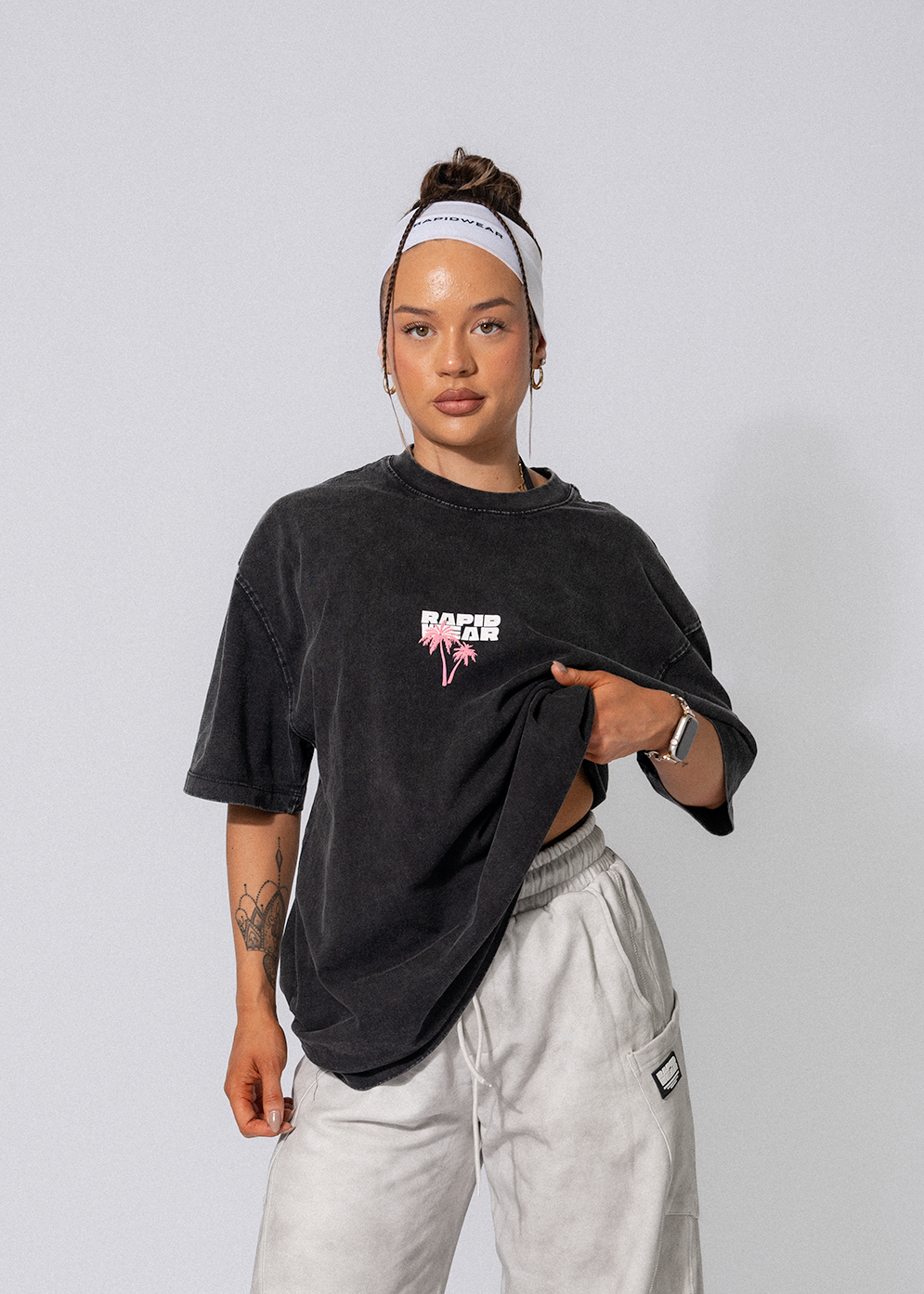 ESSENTIAL OVERSIZED T-SHIRT - CHARCOAL
