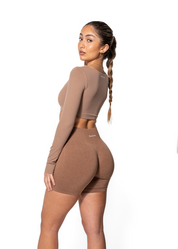 ALICE LONG SLEEVE CROP - BEIGE