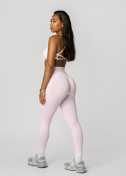 VIBRANCE SCRUNCH BUM LEGGINGS - BABY PINK