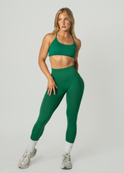 VIBRANCE SCRUNCH BUM LEGGINGS - FORREST GREEN