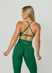 VIBRANCE SPORTS BRA - FORREST GREEN