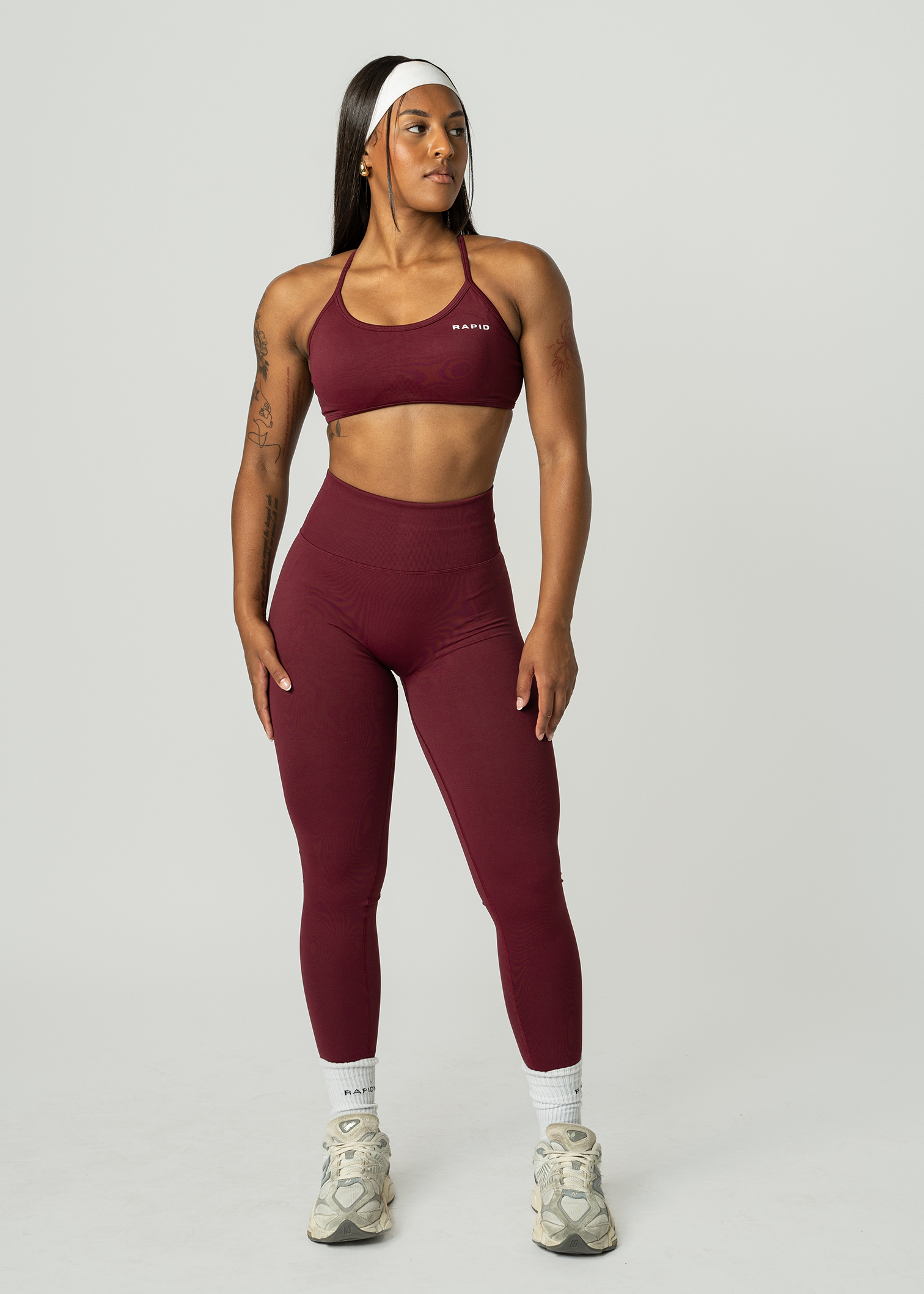 VIBRANCE SCRUNCH BUM LEGGINGS - PLUM