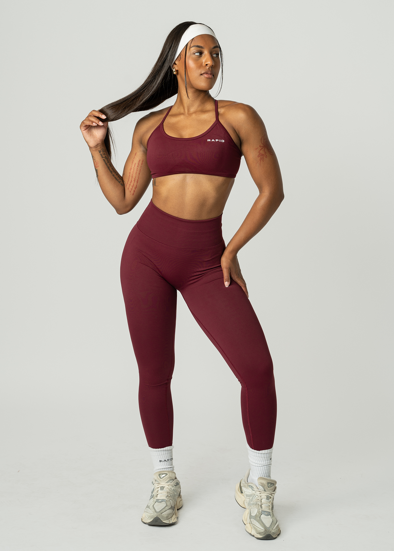 VIBRANCE SCRUNCH BUM LEGGINGS - PLUM