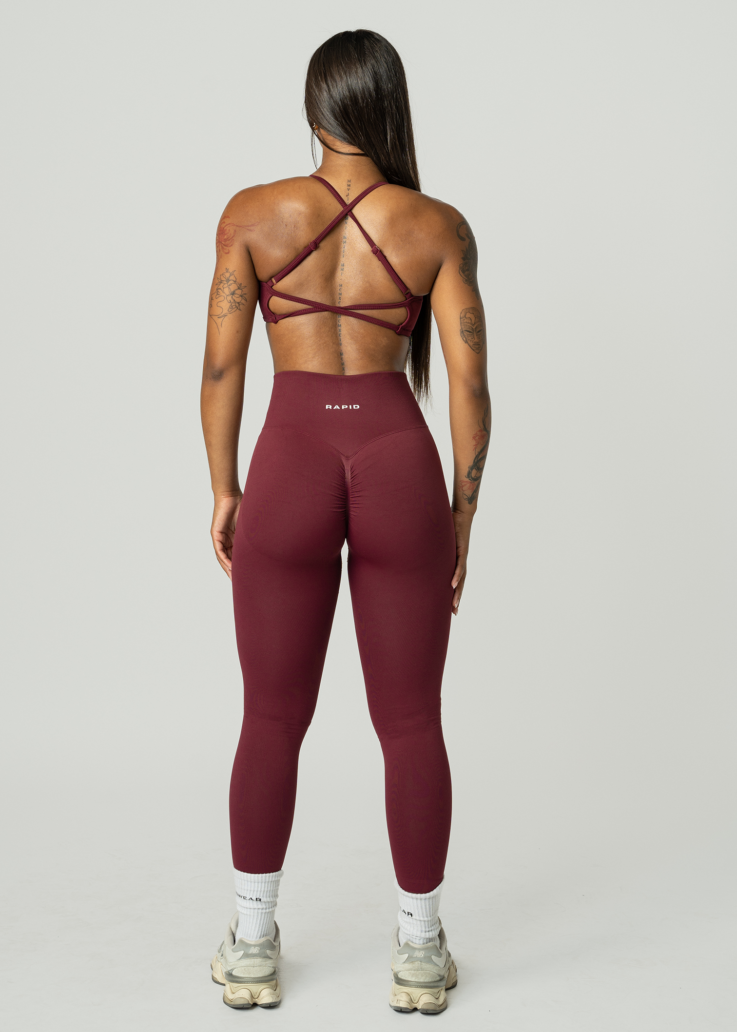 VIBRANCE SCRUNCH BUM LEGGINGS - PLUM