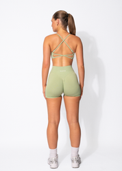 VIBRANCE SCRUNCH BUM SHORTS- KIWI