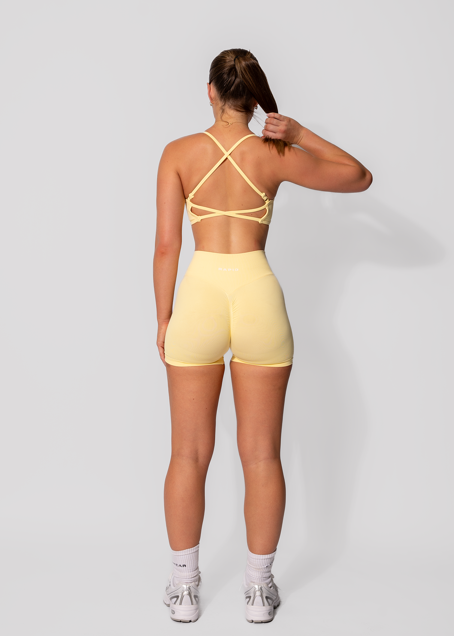 VIBRANCE SCRUNCH BUM SHORTS- BANANA