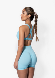 TWIST SPORTS BRA- BABY BLUE