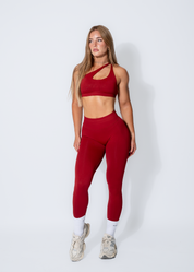 BALANCE SCRUNCH BUM LEGGINGS - BURGUNDY