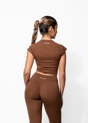 FAYE FITTED T- BROWN